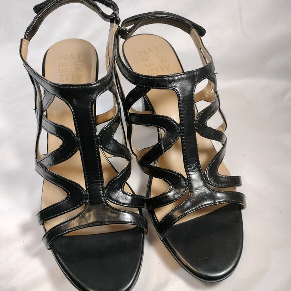 Naturalizer Danya Black Strappy Platform Heels - Picture 8 of 10